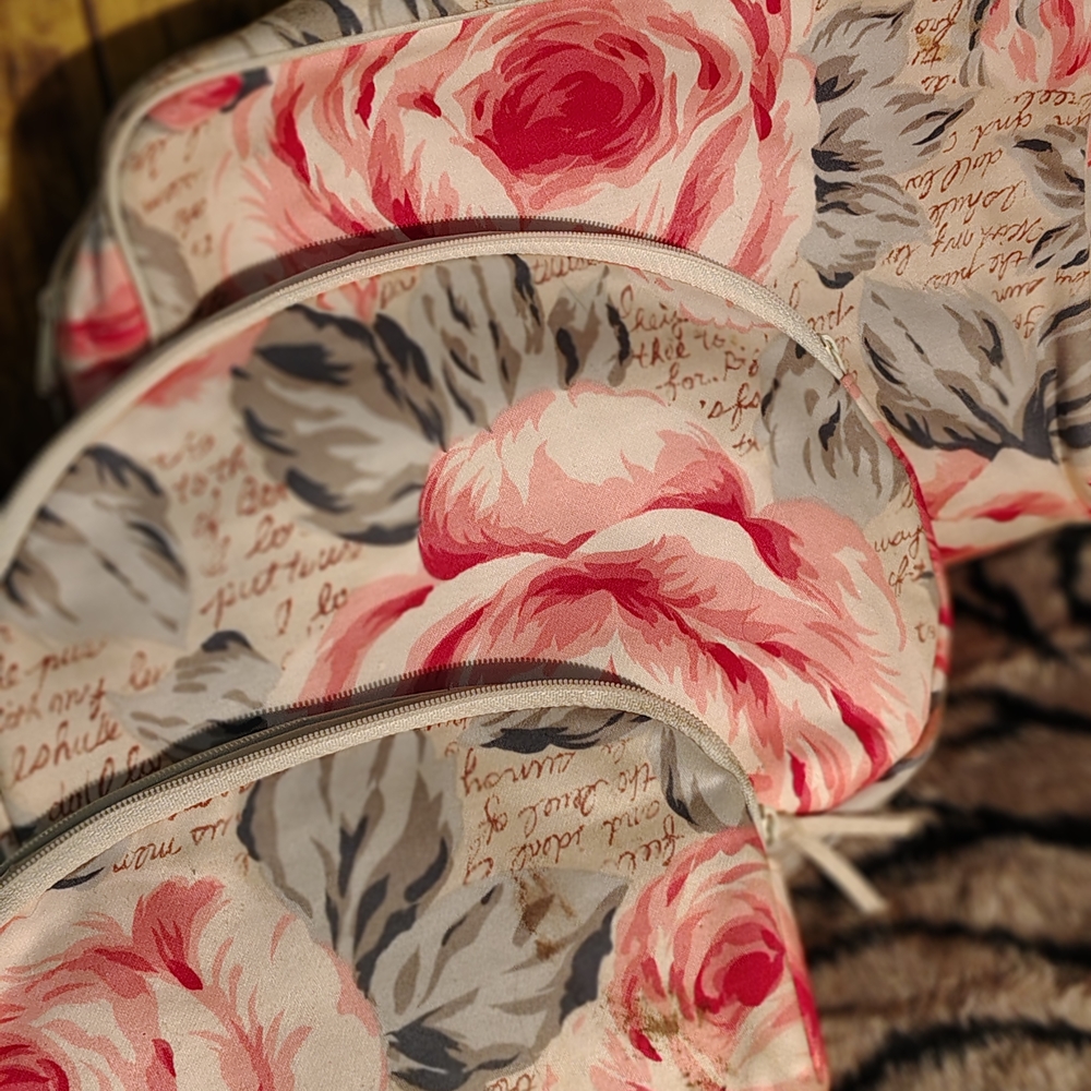 Floral Print Cosmetic Bags